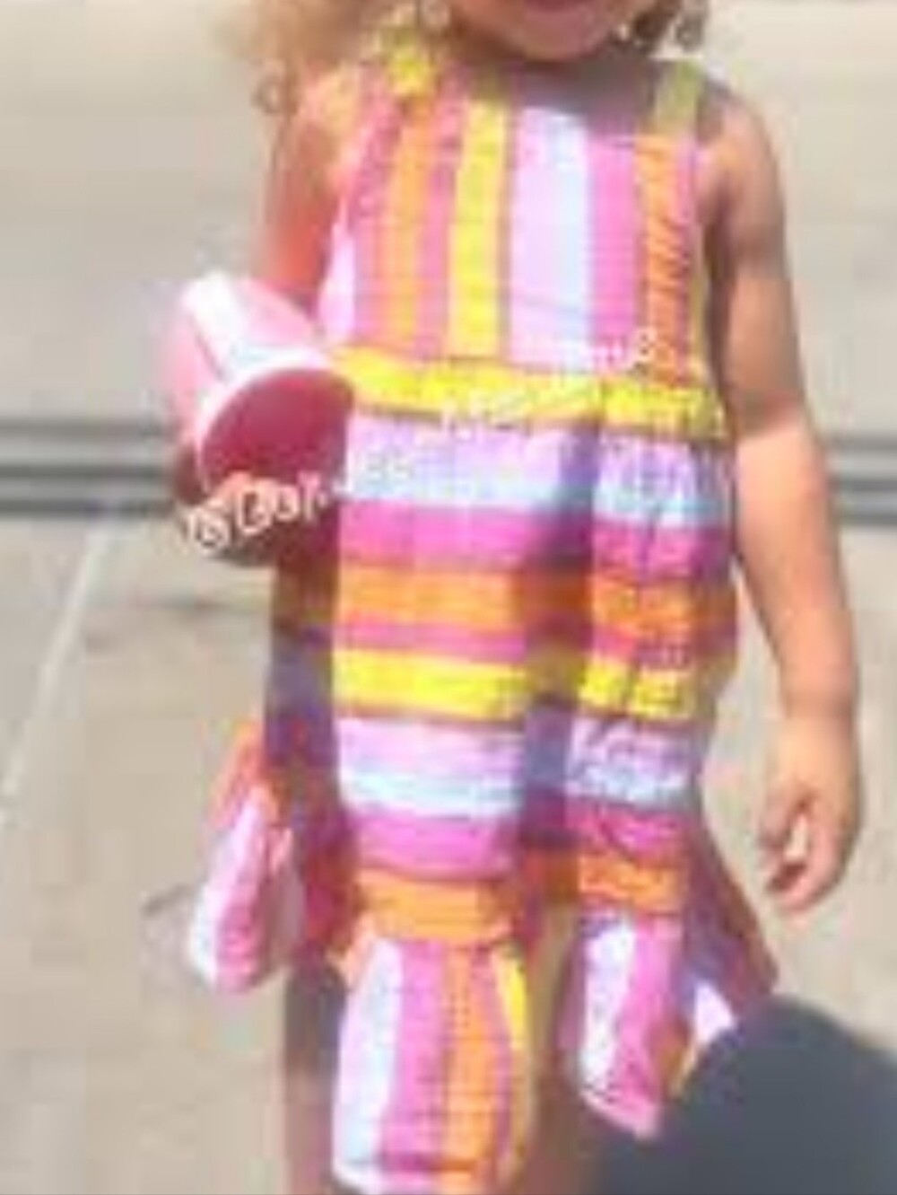 Girls' Colorful Striped Sundress - Pink, Yellow & Orange - Cat & Jack - 2T - Picture 2 of 9